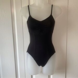 Black Camisole Ballet Leotard XS Balletcore pinch Front